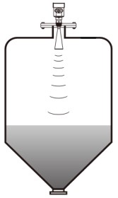 水泥倉雷達料位計錐形罐安裝示意圖